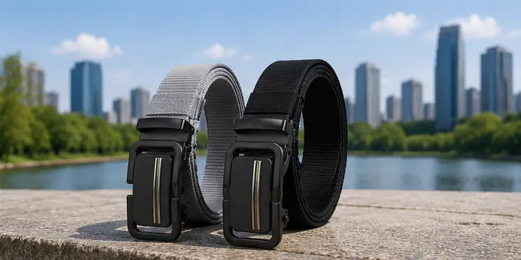Men's Textured PU Leather Belt – Stylish Casual & Formal Adjustable Waist Belt for Men