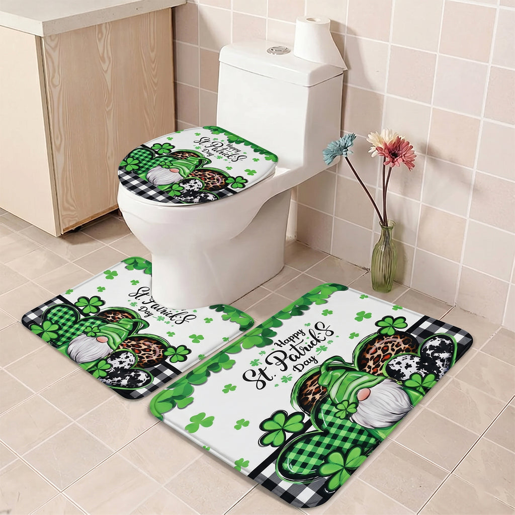 3 In 1 Bathroom Mat Set (1 Set Mix Design)