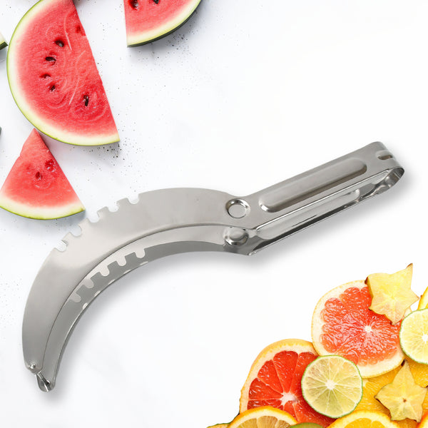 3in1 Stainless Steel Watermelon Cantaloupe Slicer Knife Corer Fruit Vegetable Tools Kitchen (1 Pc) - 10053