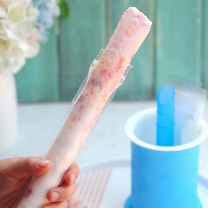 Homemade Popsicle Maker Manual Ice Cream Machine With Approx 20 Pcs Packing Bag Popsicle Mold Convenient Maker Manual Ice Cream Machine For Kids Adults Diy Reusable