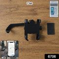 Mobile Phone Holder With Easy Adjustable Rear View Mirror Mount Solid Metal Cradle Stand Suitable For Bike  Mobile Phones - 6706