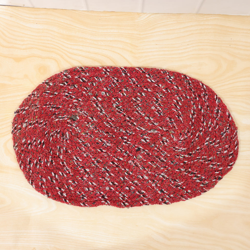 Stylish Oval Floor Mat  (1 Pc 50x30 Cm)