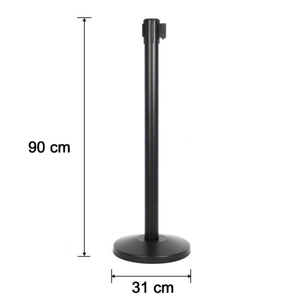 Heavy Duty Retractable Belt Crowd Control Pole With Sturdy Base  1 Pc