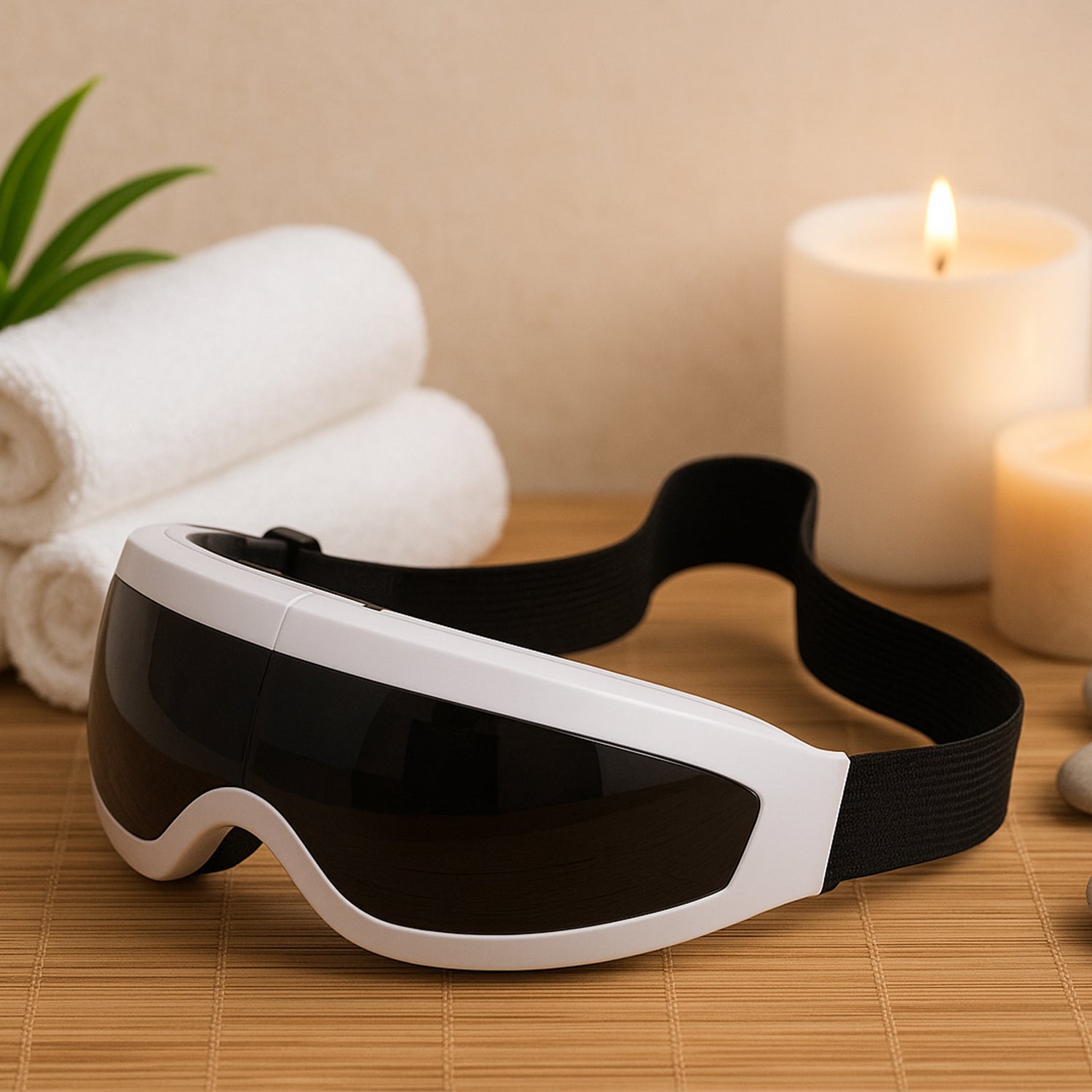 Electric Eye Massager With Adjustable Elastic Band (1 Pc)