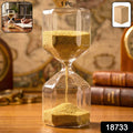 Faceted Glass Hourglass Sand Timer - (1 Pc  4 Minutes Approx Time)