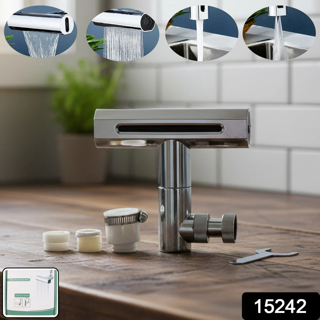 Plastic Multifunctional Universal Shower Head - Adjustable High Pressure  Water Saving (1 Pc)