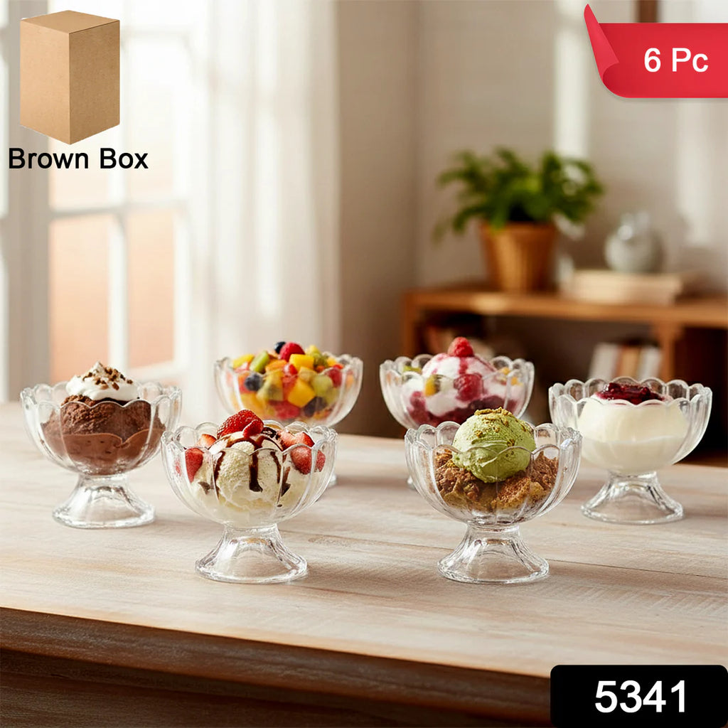 Serving Dessert Bowl Ice Cream Salad Fruit Bowl - 6pcs Serving Dessert Bowl Ice Cream Salad Fruit Bowl - 6pcs ( Brown Box) - 5341