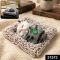 Soft Plush Cute Open-eye Cat Car Dashboard Showpiece Toy (1 Pc)