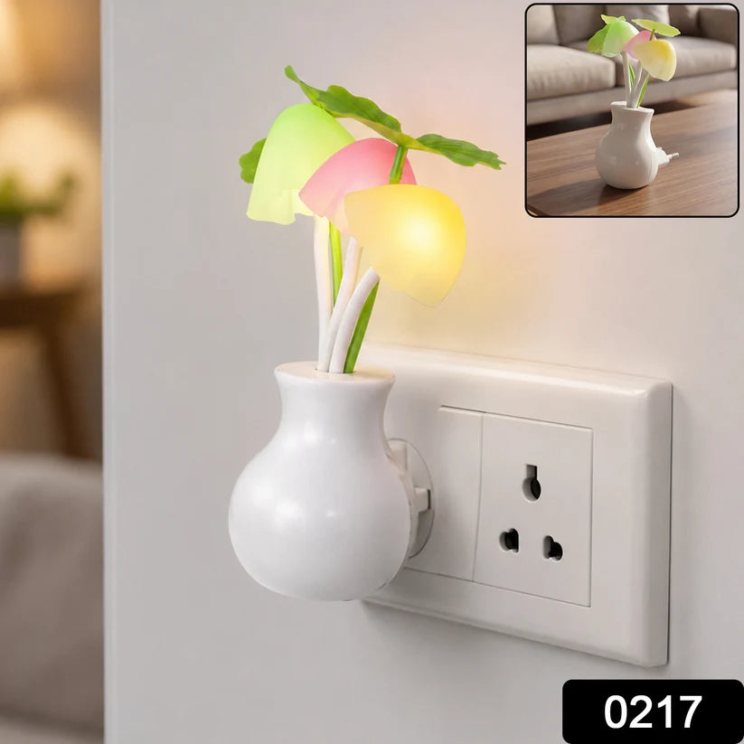 Led Dream Night Light Auto Onoff Sensor Mushroom Lamp (Multicolor)