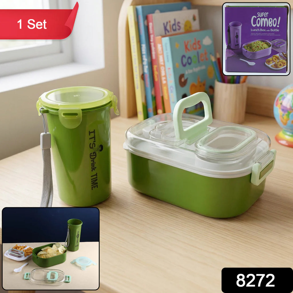 Multi-functional 1 Set Leakproof Lunch Box With Cutlery  Tumbler