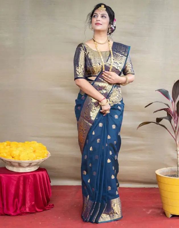 Jacquard Saree  The Royal Emerald Collection