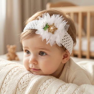 Cute Soft Elastic Floral Baby Headband Stylish Stretchable Hair Band Multidesign (5 Pc)
