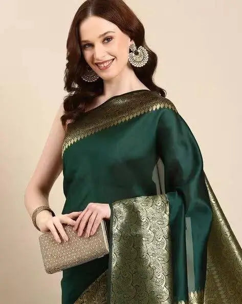 Jacquard Saree  Emerald Elegance Collection