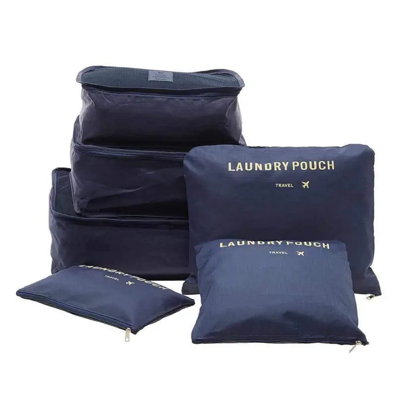 Waterproof Travel Packing Cubes Set 6 Pcs Organizer for Luggage, Laundry, and Storage
