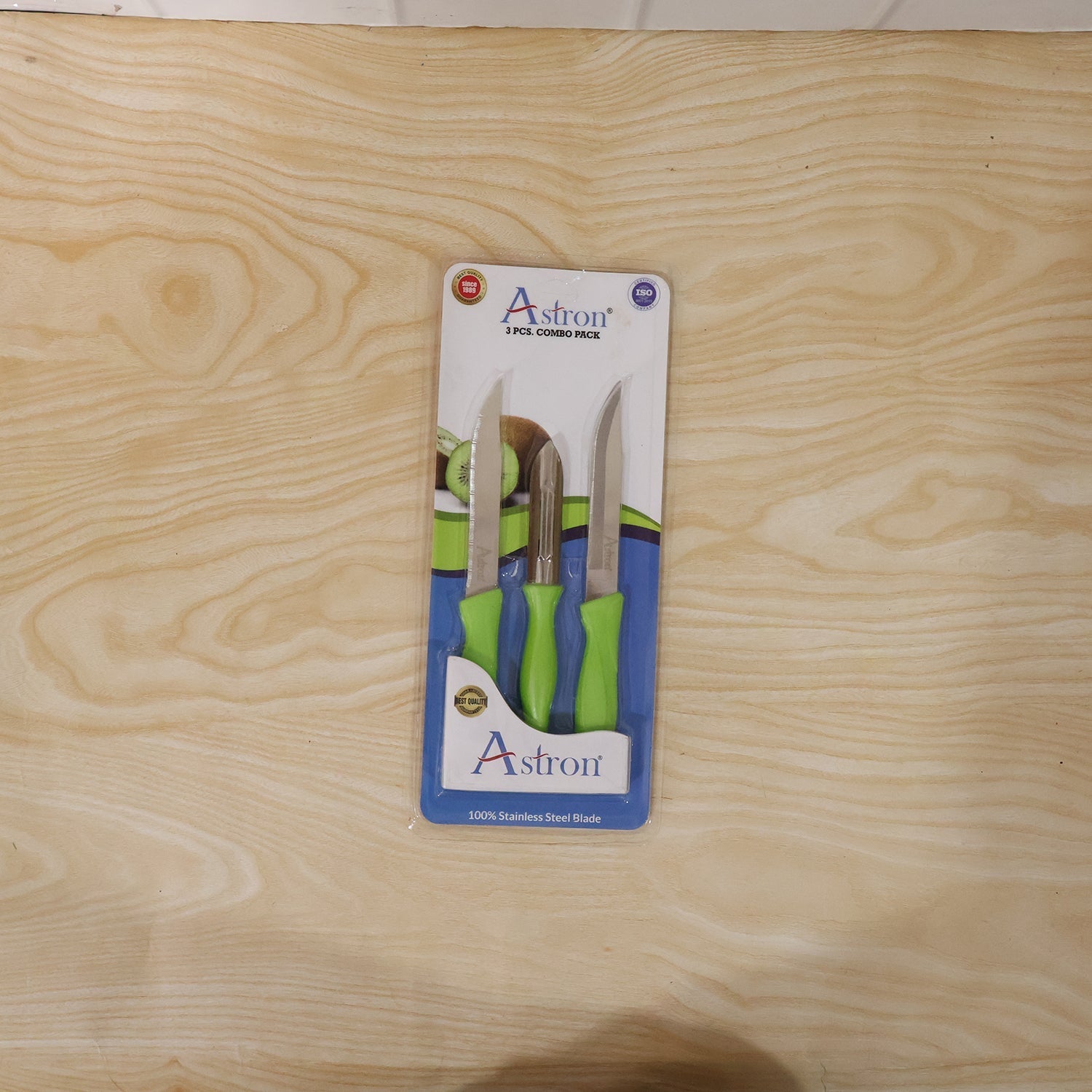 Premium Popular Stainless Steel Kitchen Knife And Peeler Combo Set (3 Pc)