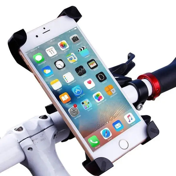 Bike Accessories Anti Shake & Stable Cradle Clamp Universal Bike/Motorcycle/Bicycle Handlebar Mount Rotation Phone Mount/Phone Holder Hands | Premium, Durable, Compact, Organizer
