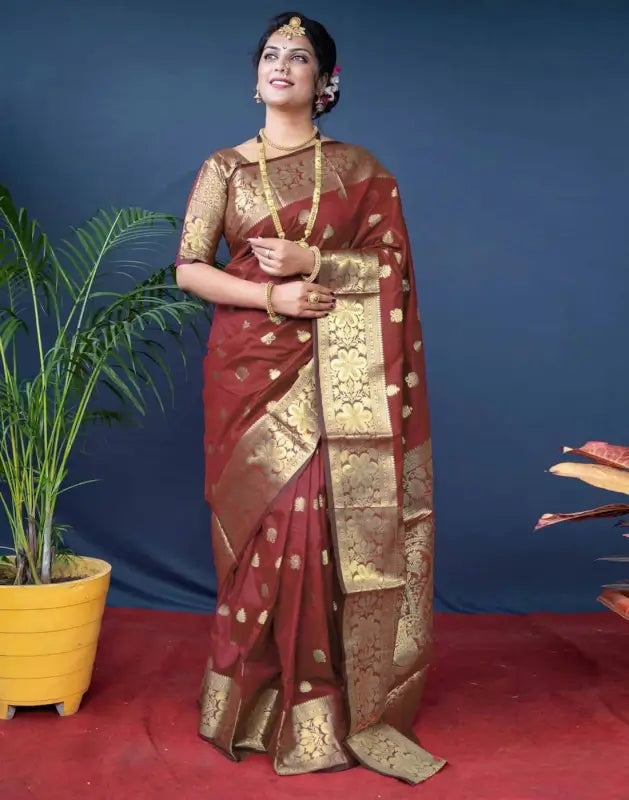 Jacquard Saree  The Royal Emerald Collection