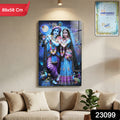 Divine Radha Krishna Full Moon Artistic Wall Frame (1 Pc 89x58 Cm)
