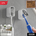 Self Adhesive Dustproof Toothbrush Holder  Space-saving Wall Mount