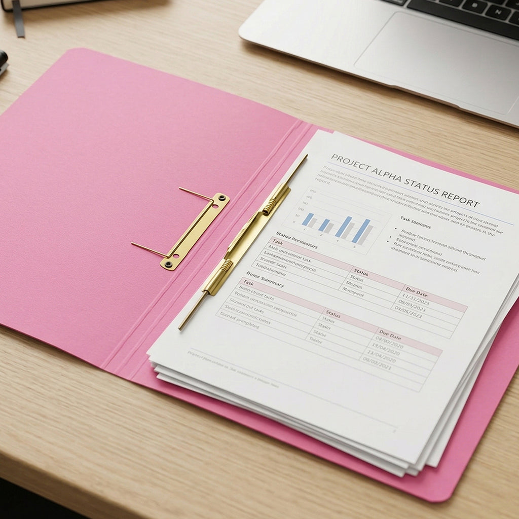Premium Spring File Folder 35x25 Cm Office Document Holder With Metal Clip