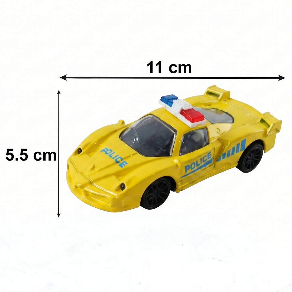 Police Design Mini Toy Car Pull-back Friction Racing Car For Kids (1 Pc)