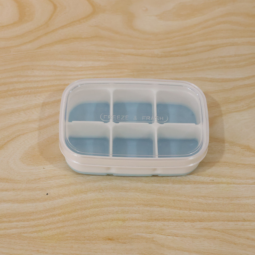Mini Plastic 6 Cavity Ice Tray - Freeze  Fresh Compact Ice Cube Tray