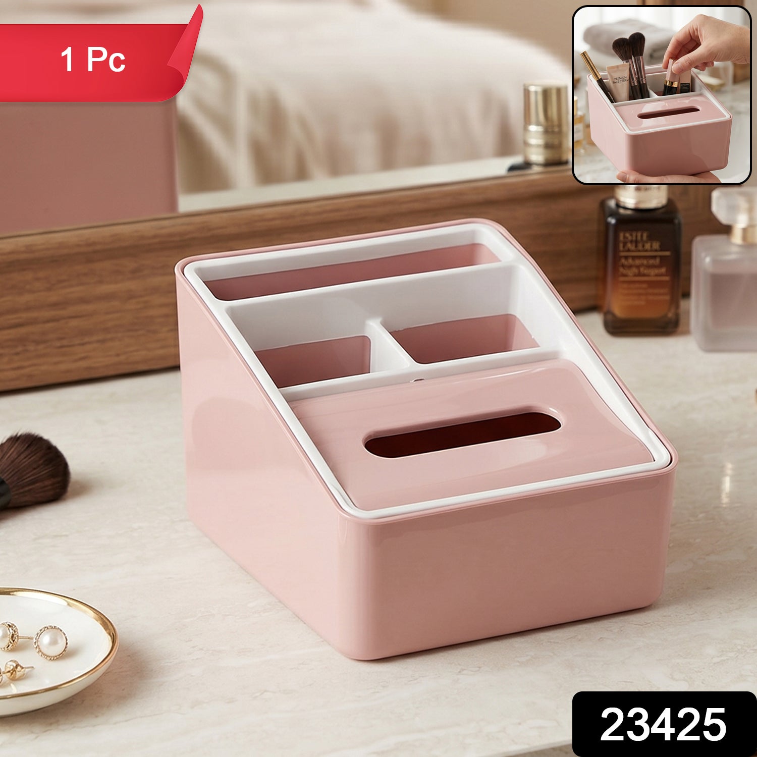 Plastic Multipurpose Storage Organizer Box With Compartments