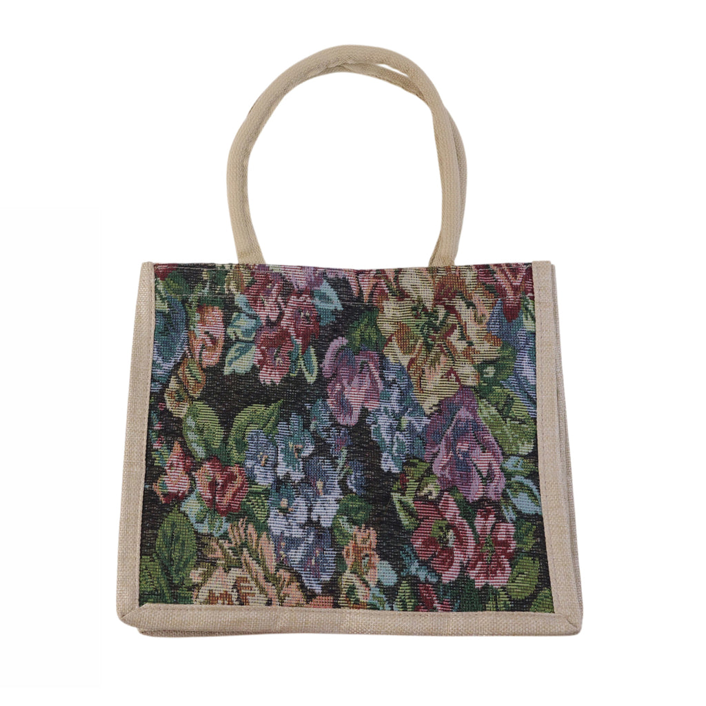 Multipurpose Floral Print Carry Hand Bag 1 Pc 29x33 Cm