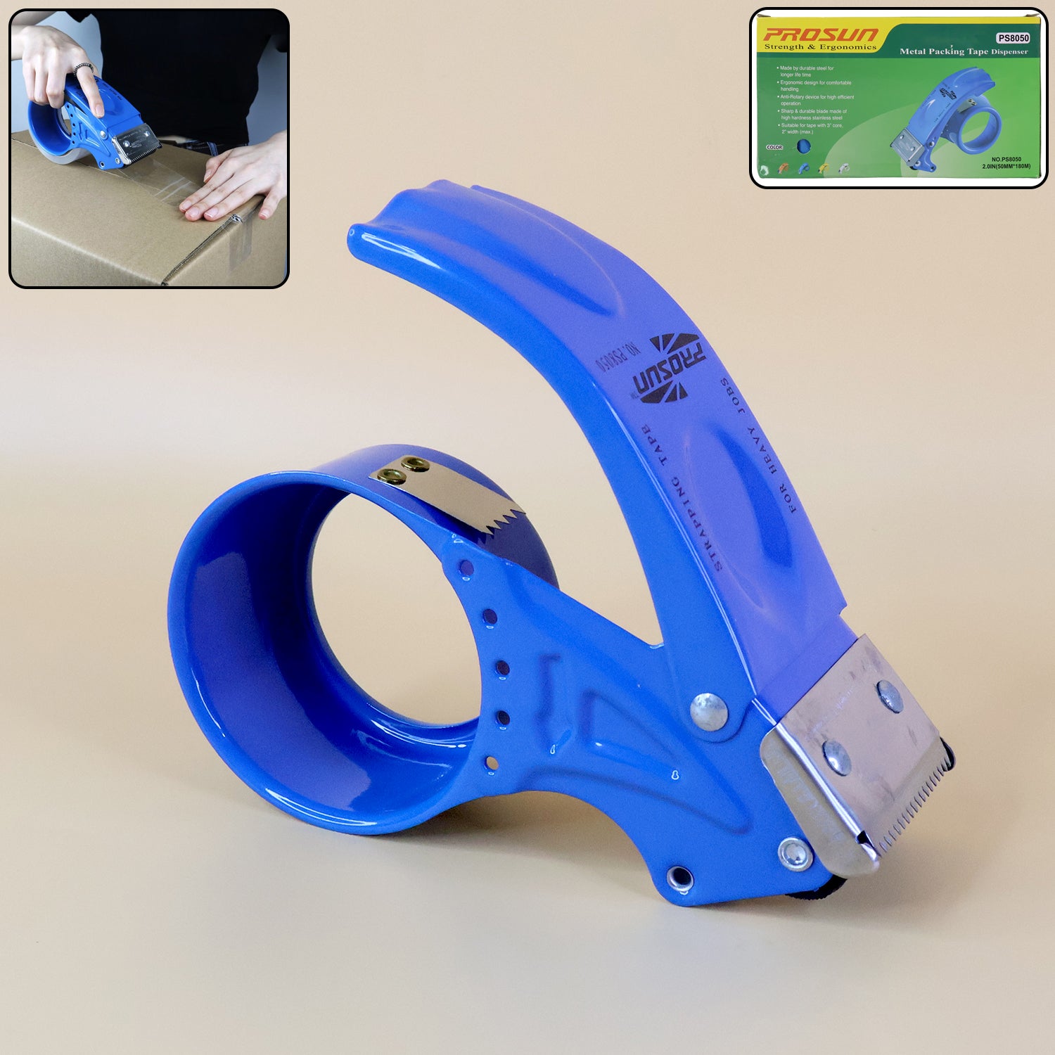 9193 Metal Packing Tape Dispenser Cutter For Home Office Use Tape Dispenser For Stationary Tape Cutter Packaging Tape 55mm