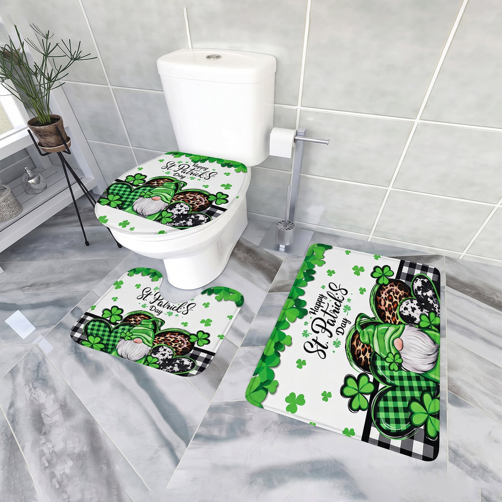3 In 1 Bathroom Mat Set (1 Set Mix Design)